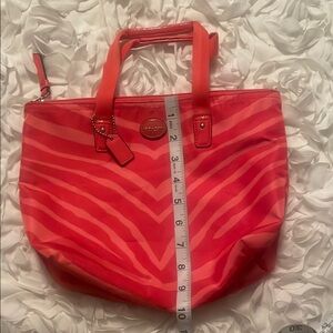 Coach Red and Orange Casual Tote Bag